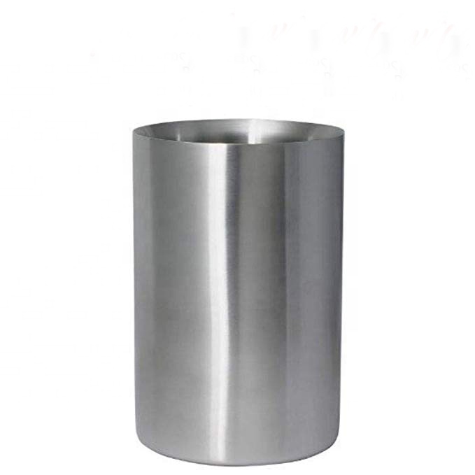 750 ml Double Walled Wine Chiller Brushed Stainless Steel Insulated Wine Cooler Champagne Ice Bucket